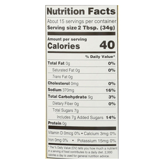 Woodstock Organic BBQ Sauce - Case of 12 - 18 oz.