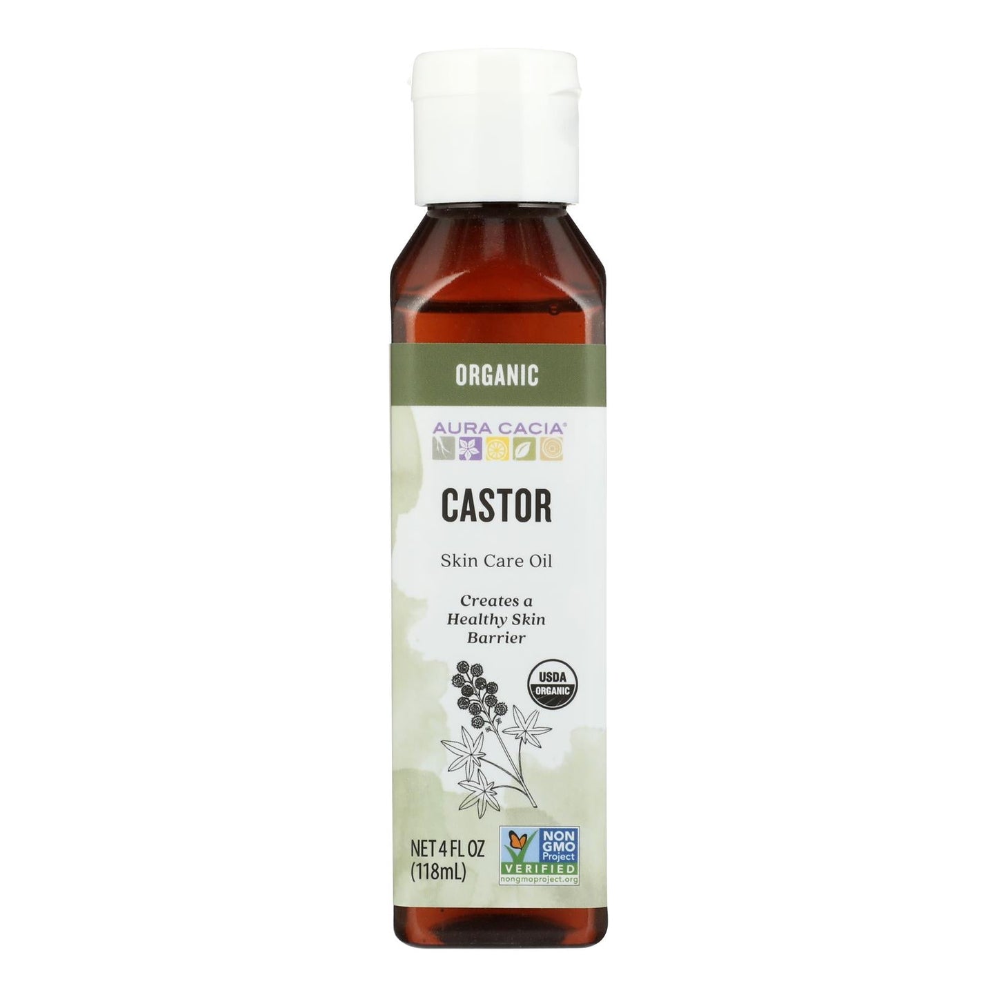 Aura Cacia - Skin Care Oil - Organic Castor Oil - 4 Fl Oz