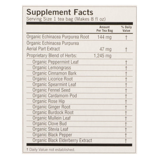 Yogi Echinacea Immune Support Tea, 16 Bags, Case of 6