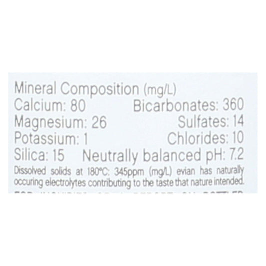 Evian Spring Water, 500ml Bottles, Case of 24