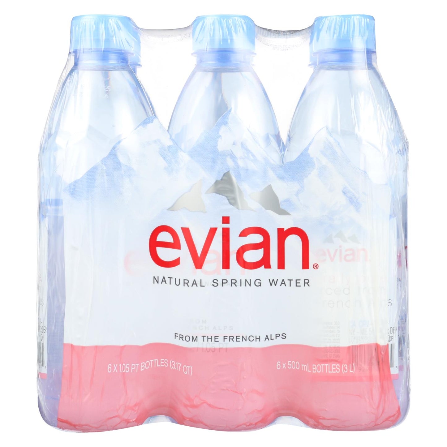Evian Natural Spring Water, 16.9 FL oz, Case of 4