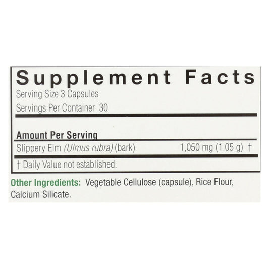 Nature's Answer - Slippery Elm Bark - 90 Vegetarian Capsules