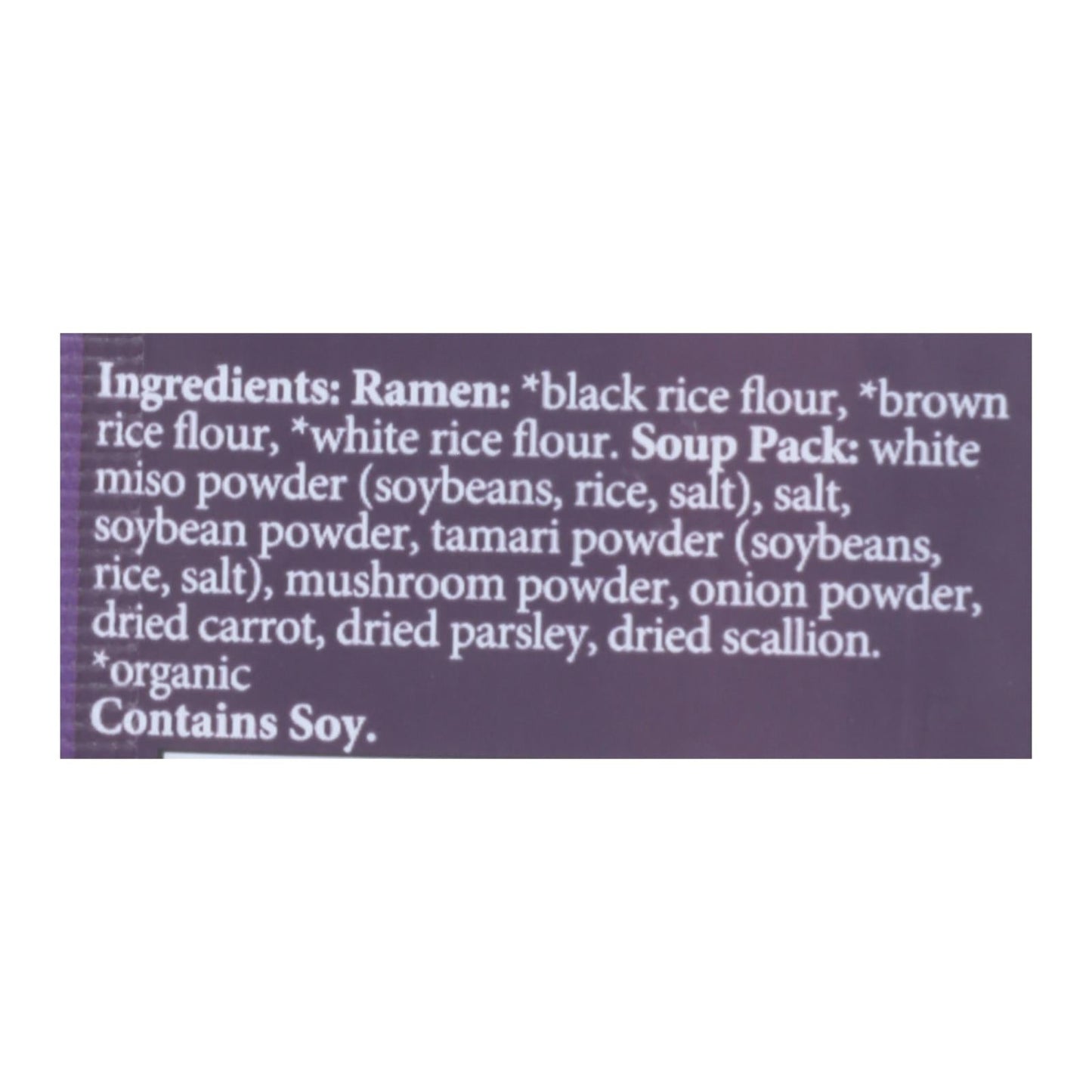 Lotus Foods Organic Forbidden Rice Ramen with Miso, 2.8oz, 10-Pack