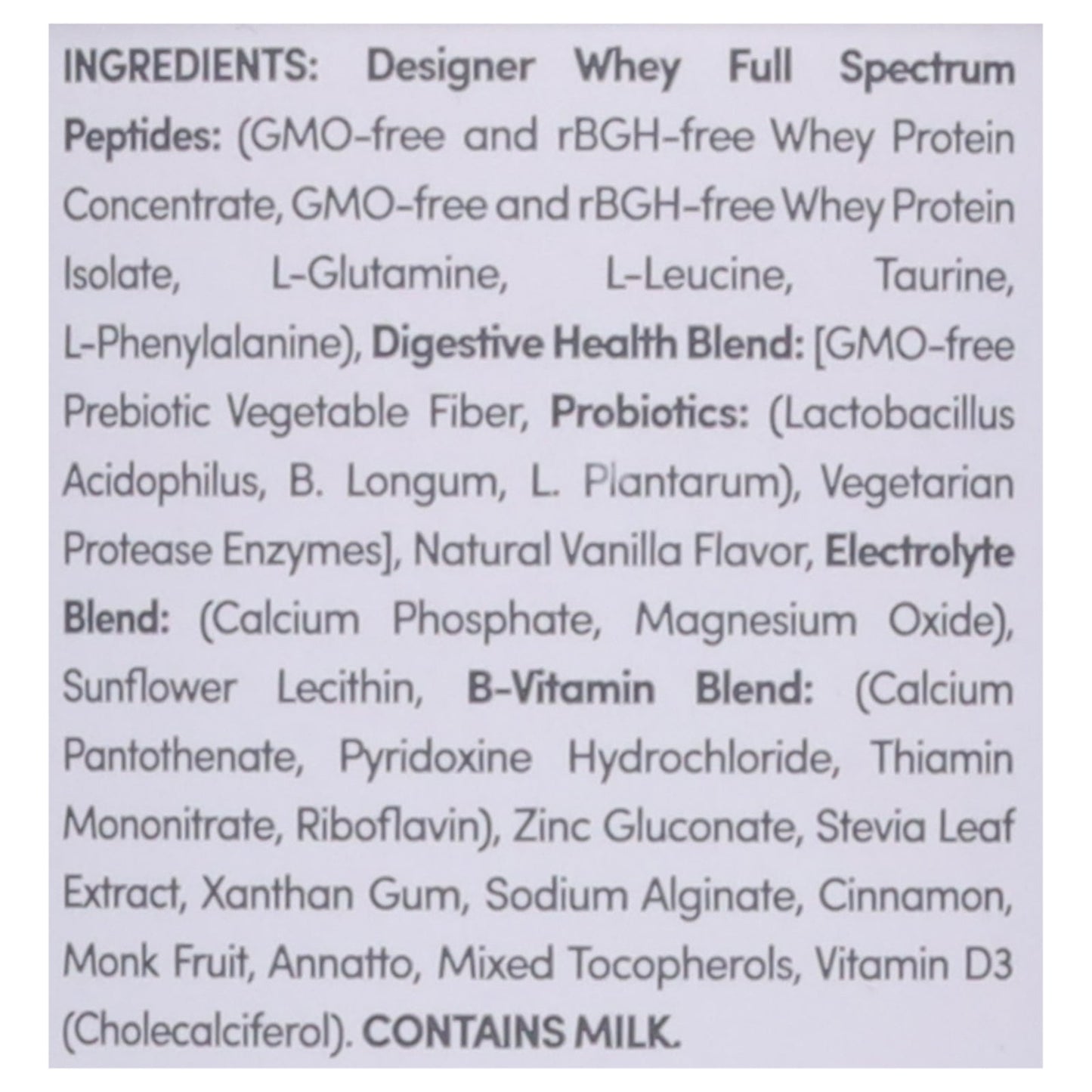 Designer Whey - Protein Powder - French Vanilla - 12 Oz