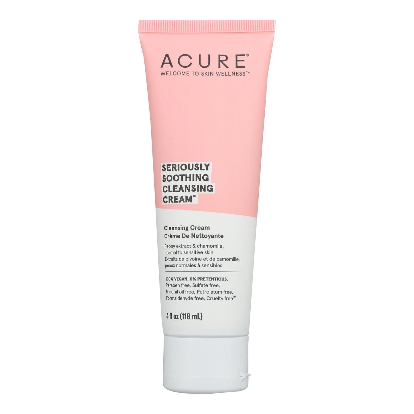 Acure Sensitive Facial Cleanser, Peony & Sunflower, 4 Fl Oz