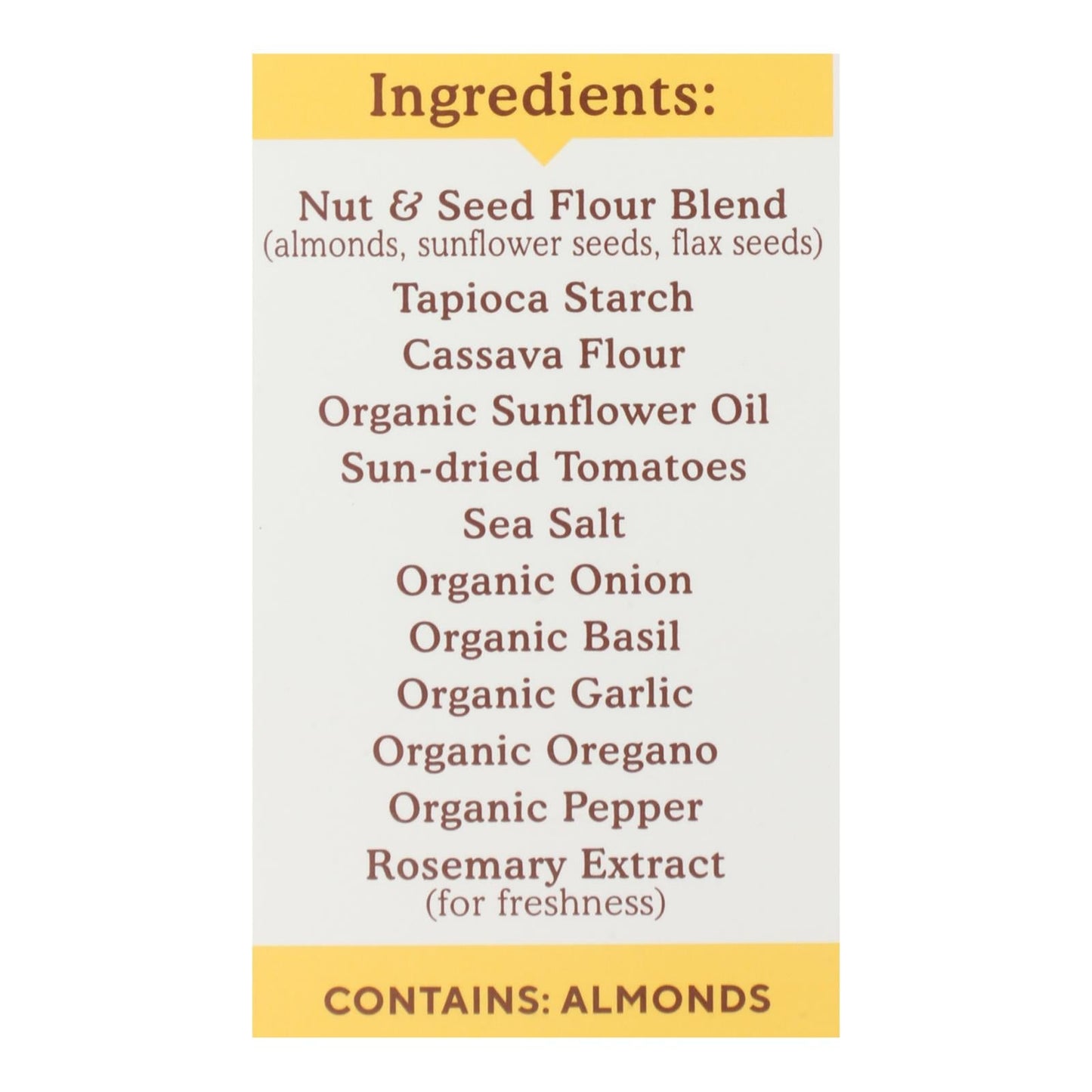 Simple Mills Tomato Basil Almond Crackers - 6 Pack