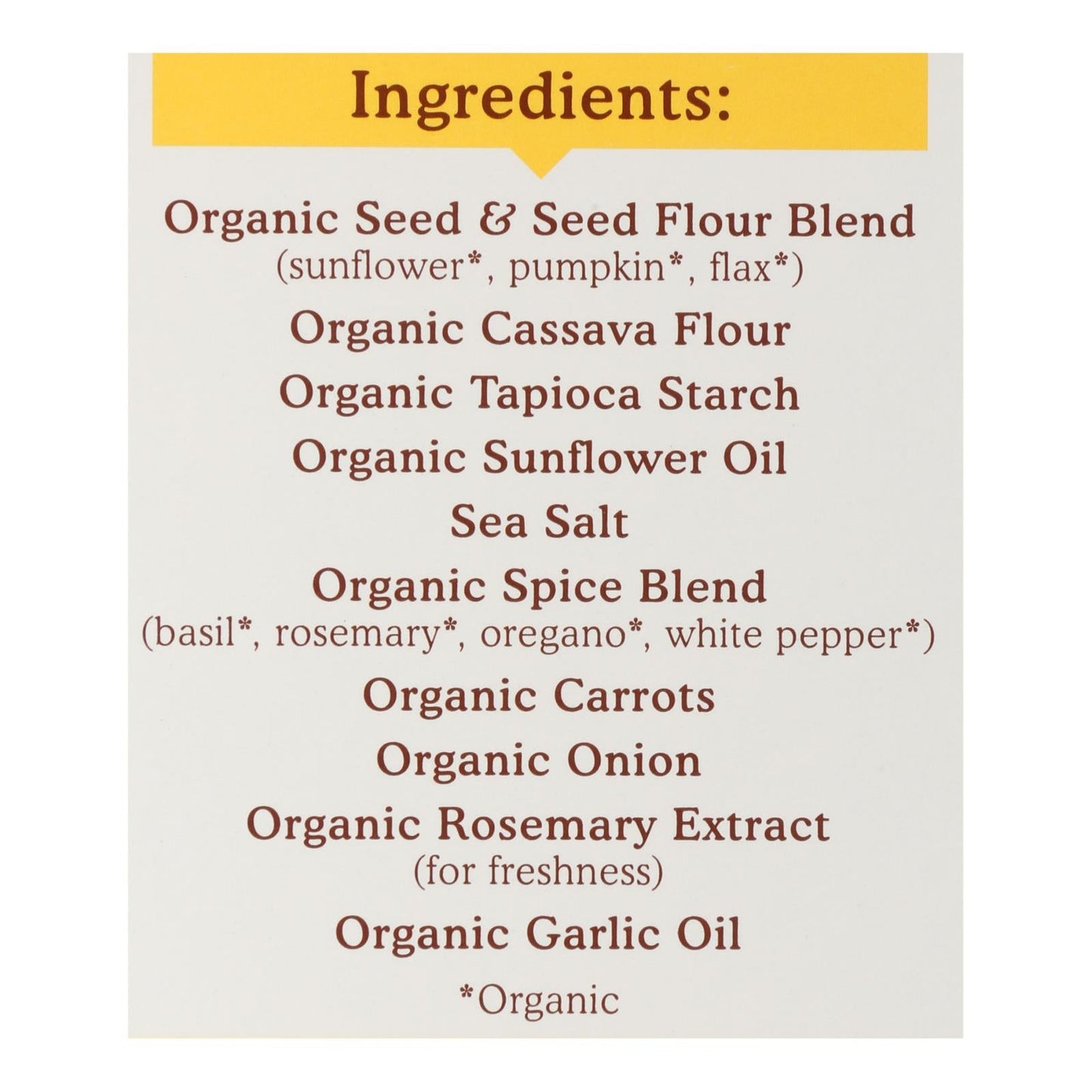 Simple Mills - Crckr Seed Flr Grlc/hrb - Case of 6-4.25 OZ