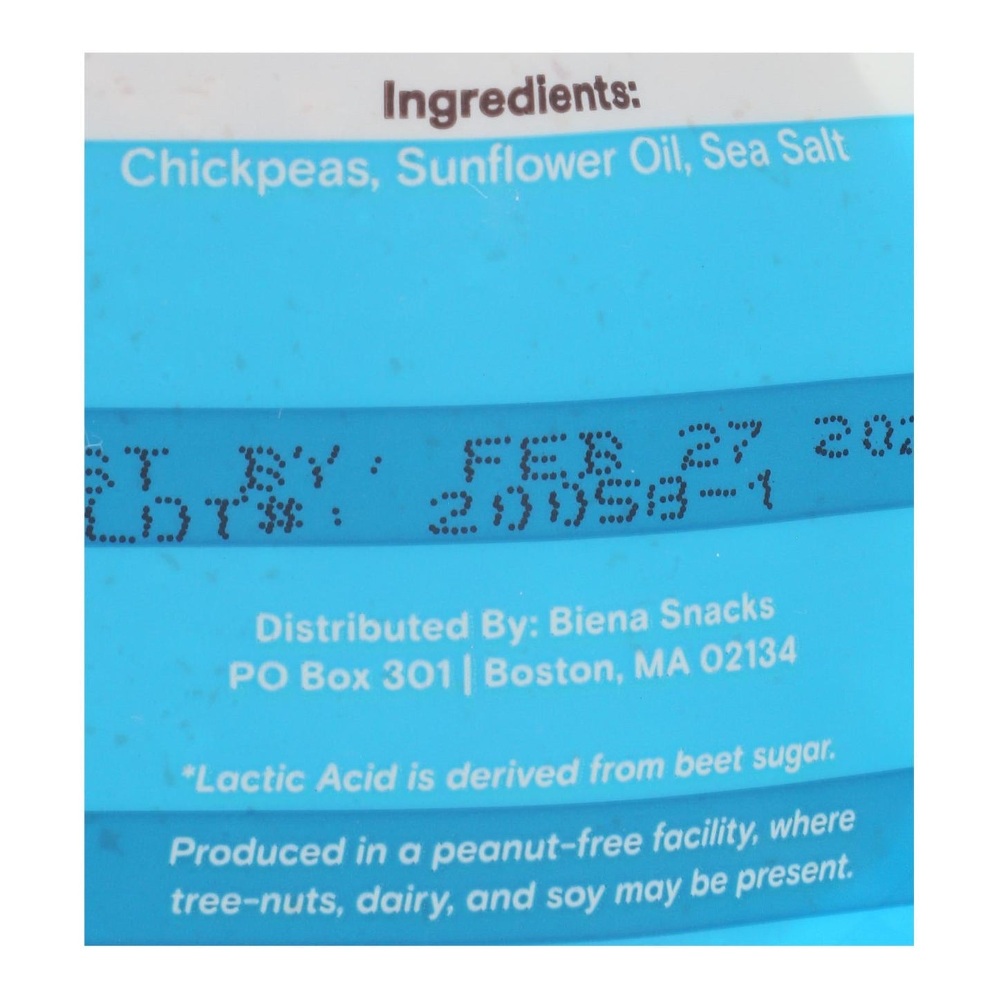 Biena Chickpea Snacks - Sea Salt - Case Of 8 - 5 Oz.