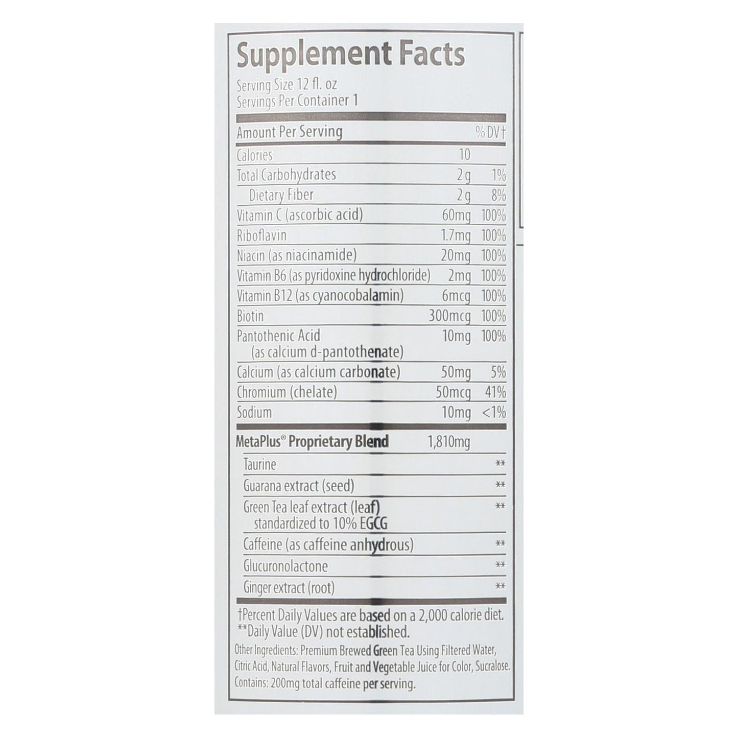 Celsius Raspberry Acai Green Tea Supplement, 12-Pack, 12 oz