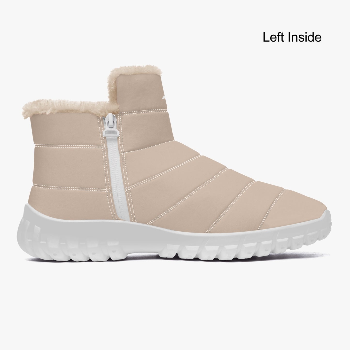 SHO-023CRM-24 Fur Cotton pad Zip Boots
