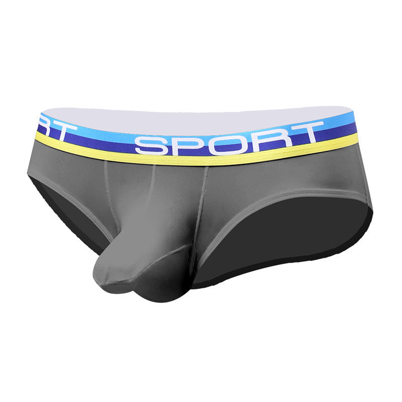 Sexy Three-dimensional Bullet Separation Bag Men's Underwear Panties Nylon Breathable Elastic Ice Silk Fabric