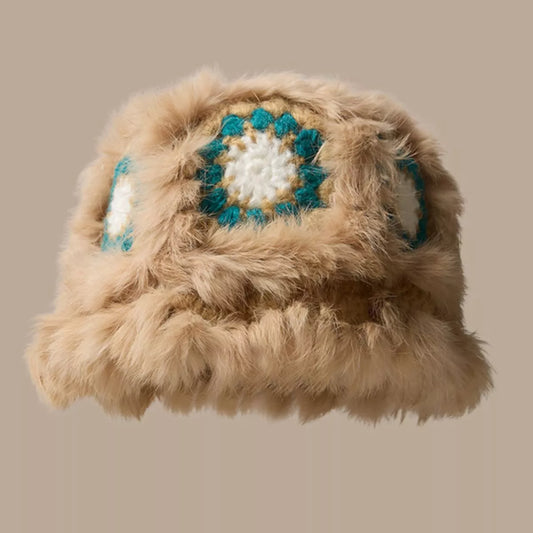 Fuzzy Crochet Bucket Hat