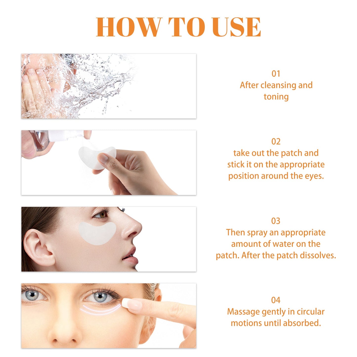 OUHOE Highprime Collagen Film, Desalination Eye Fine Lines Crow's Feet Deep Black Rim Of The Eye Moist Firming Skin