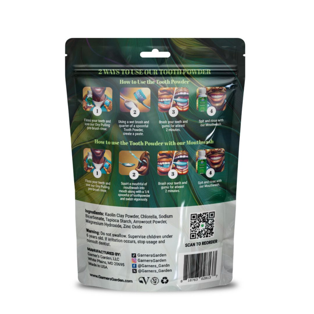 Chlorophyll & Mineral Tooth Powder | Fluoride Free | 100% Natural