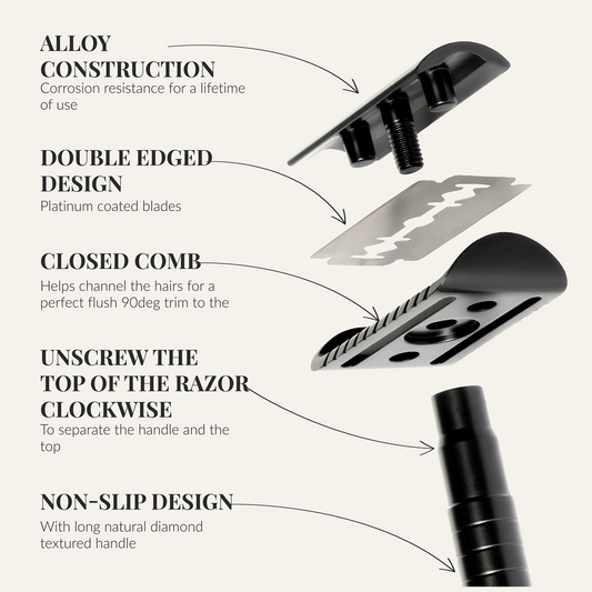 Safety Razor - Baron Elite - Noir Black