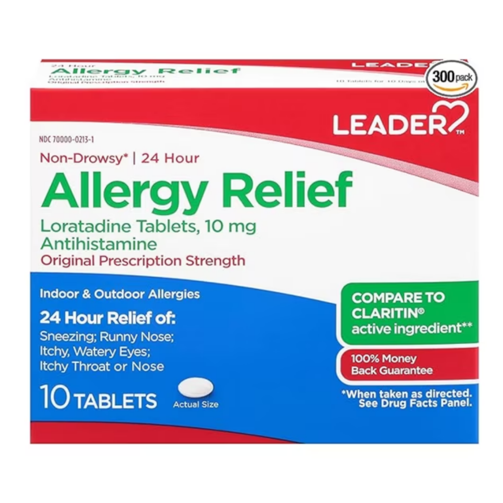 Leader 24 Hour Allergy Relief Loratadine (10mg 10ct)