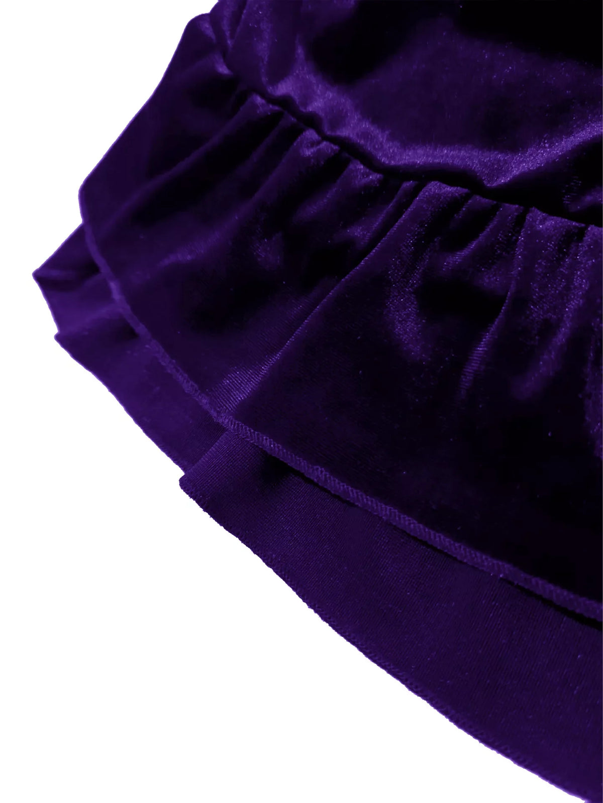 Plus Size Ruffled Velvet Elastic Waist Skirt