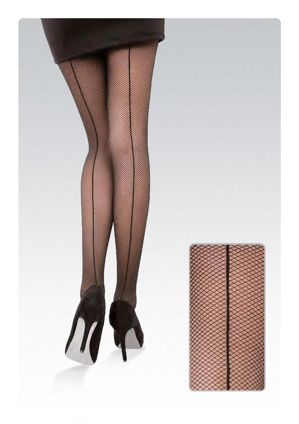 Conte Linea 20 Den - Fantasy Thin Women's Tights with a pattern "imitation of the grid with a seam" (14С-47СП)