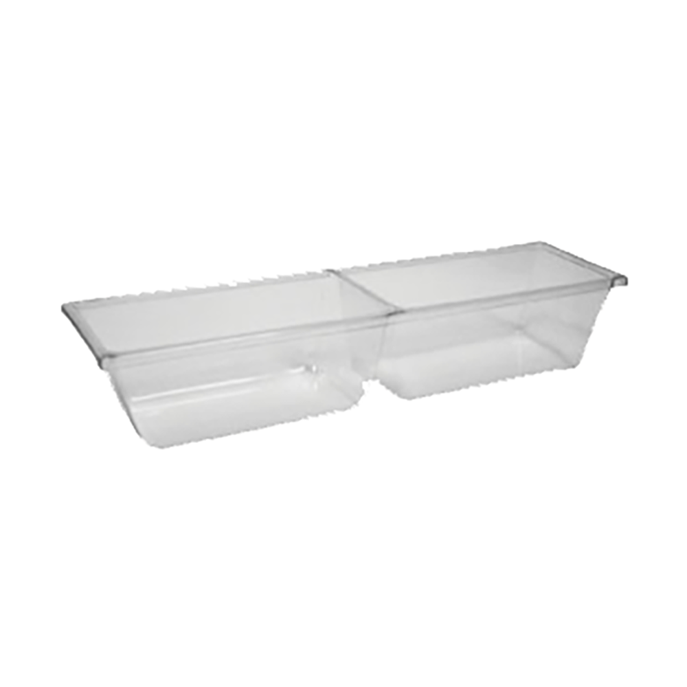 Meat Pan Twin Cavity Clear 6" x 28" x 5"
