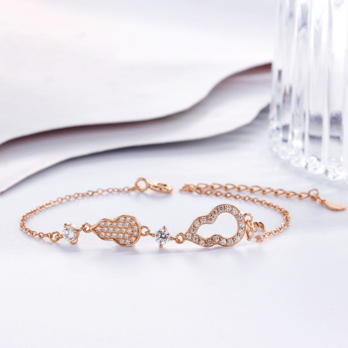 Zircon Gourd Adjustable Bracelet