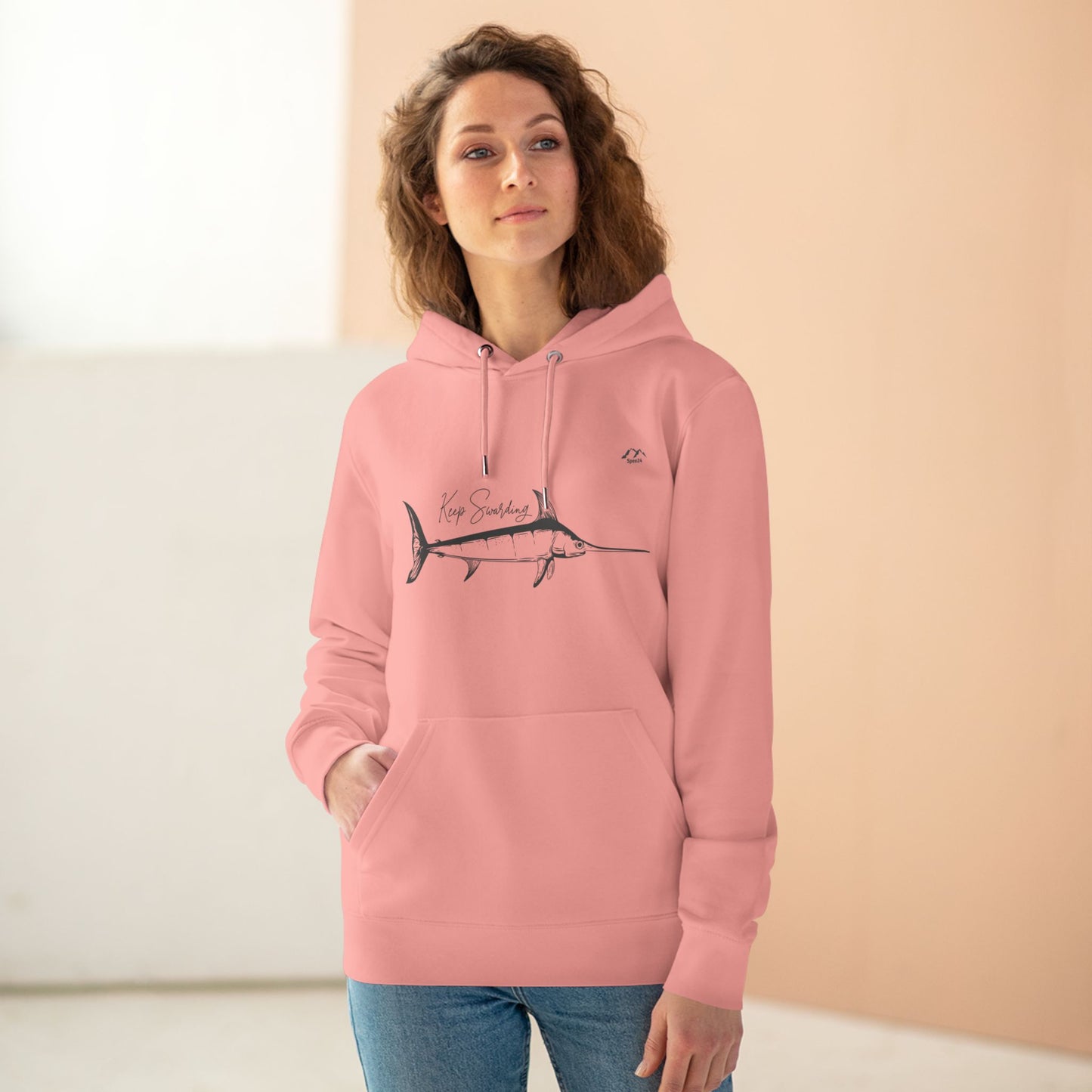 HD-054ML-24 Swordfish Hoodie Ocean Lover Swordfish Art Fishing Gift