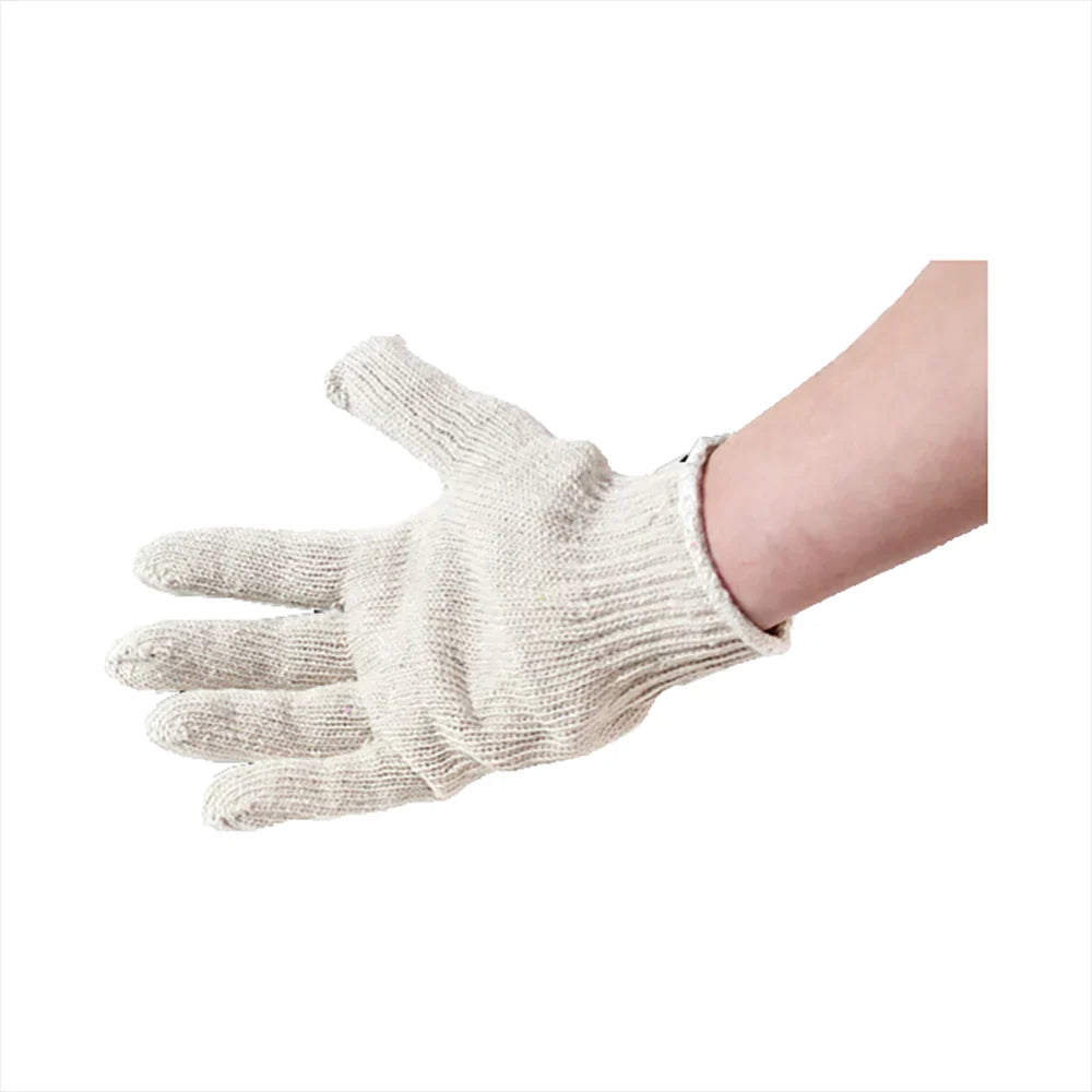 Cotton Gloves White (12 pair/ pack) lrg