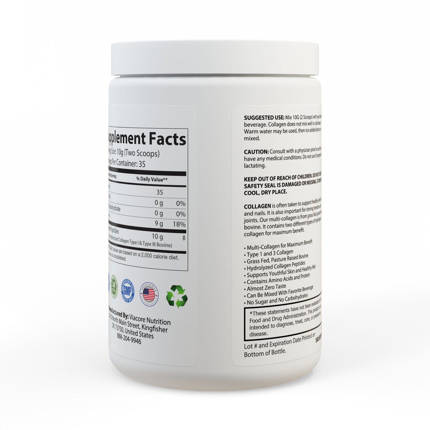 Eluvion Collagen Peptides Type I & III Supplement 12.3oz