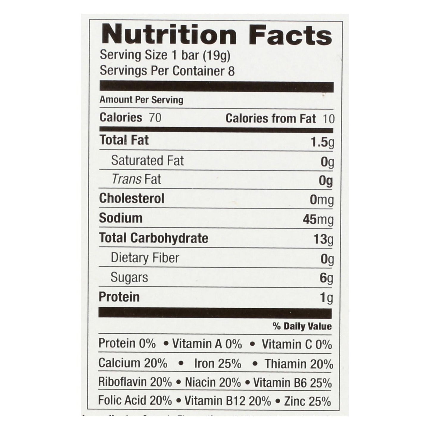 Earth's Best Sunny Days Apple Bars 4.69 Oz Pack of 6