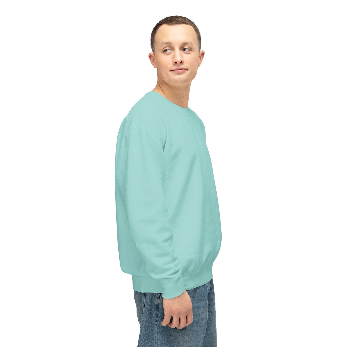 SW-103GRN-24 Unisex Lightweight Crewneck Chalky Mint Color Sweatshirt