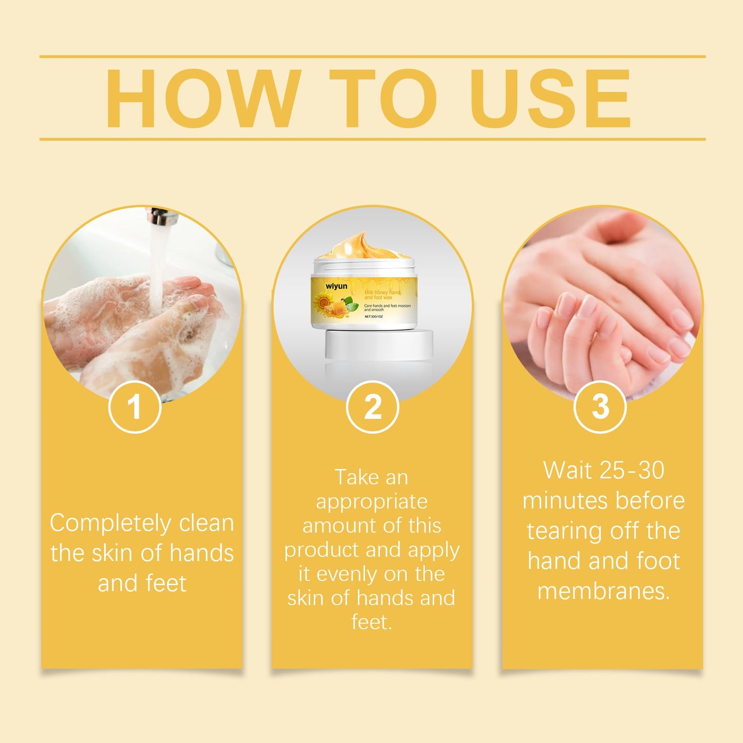 Wiyun Milk And Honey Pulls The Hand And Foot Mask, Gently Cleans Dead Skin, Restores Moisture And Nourishes Delicate Hands And Feet Skin