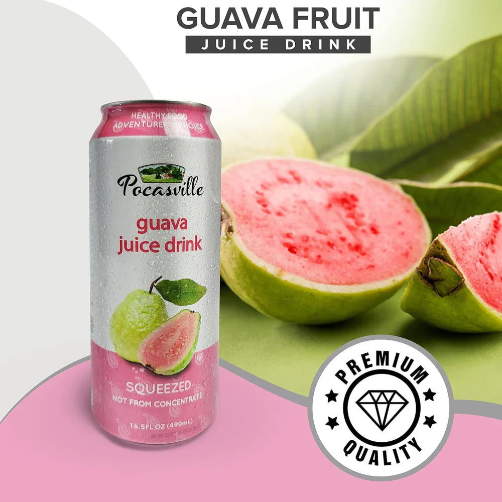 Pocasville Guava Juice Drink (30% Fruit Juice) 16.5 oz