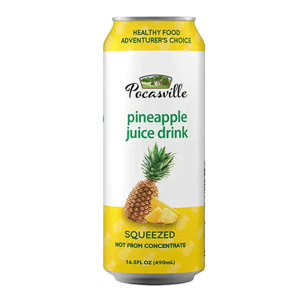 Pocasville Pineapple Juice Drink (30% Fruit Juice) 16.5 oz