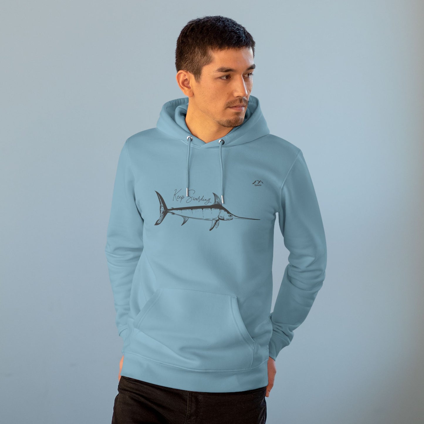 HD-054ML-24 Swordfish Hoodie Ocean Lover Swordfish Art Fishing Gift