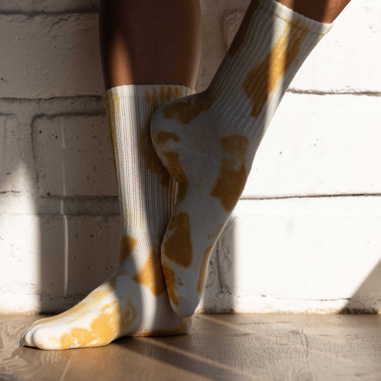 Pilates Grip Sock - Tie Dye Yellow