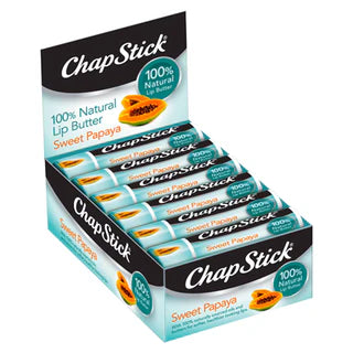 Chapstick Sweet Papaya Lip Balm, 0.15oz Tubes (12 Pack)