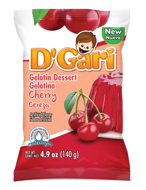 D'Gari Gelatin Cherry (Cereza) 4.2 oz