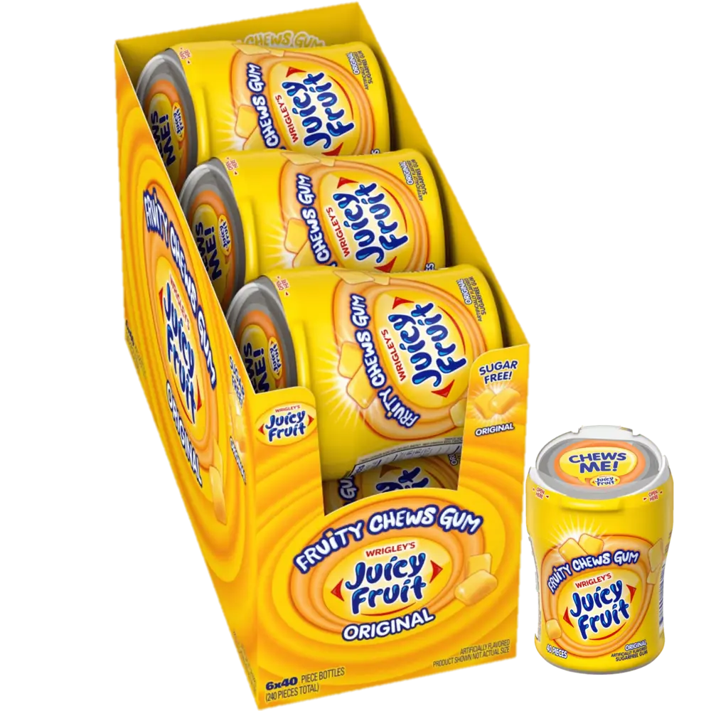 Wrigley Juicy Fruit Gum Bottle 40 Pc