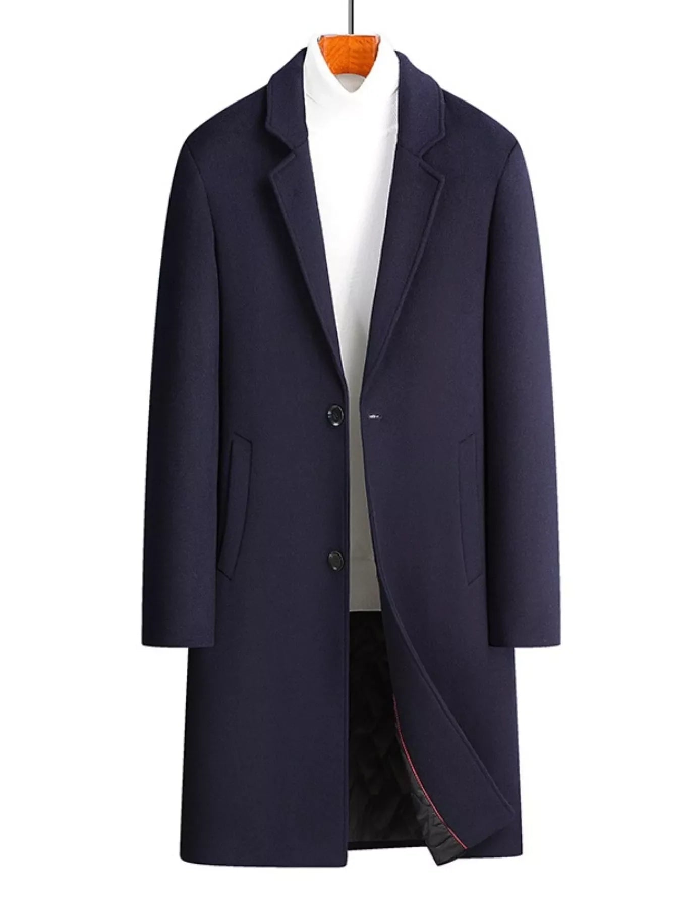 Men's Plus Size Classic Button Up Overcoat