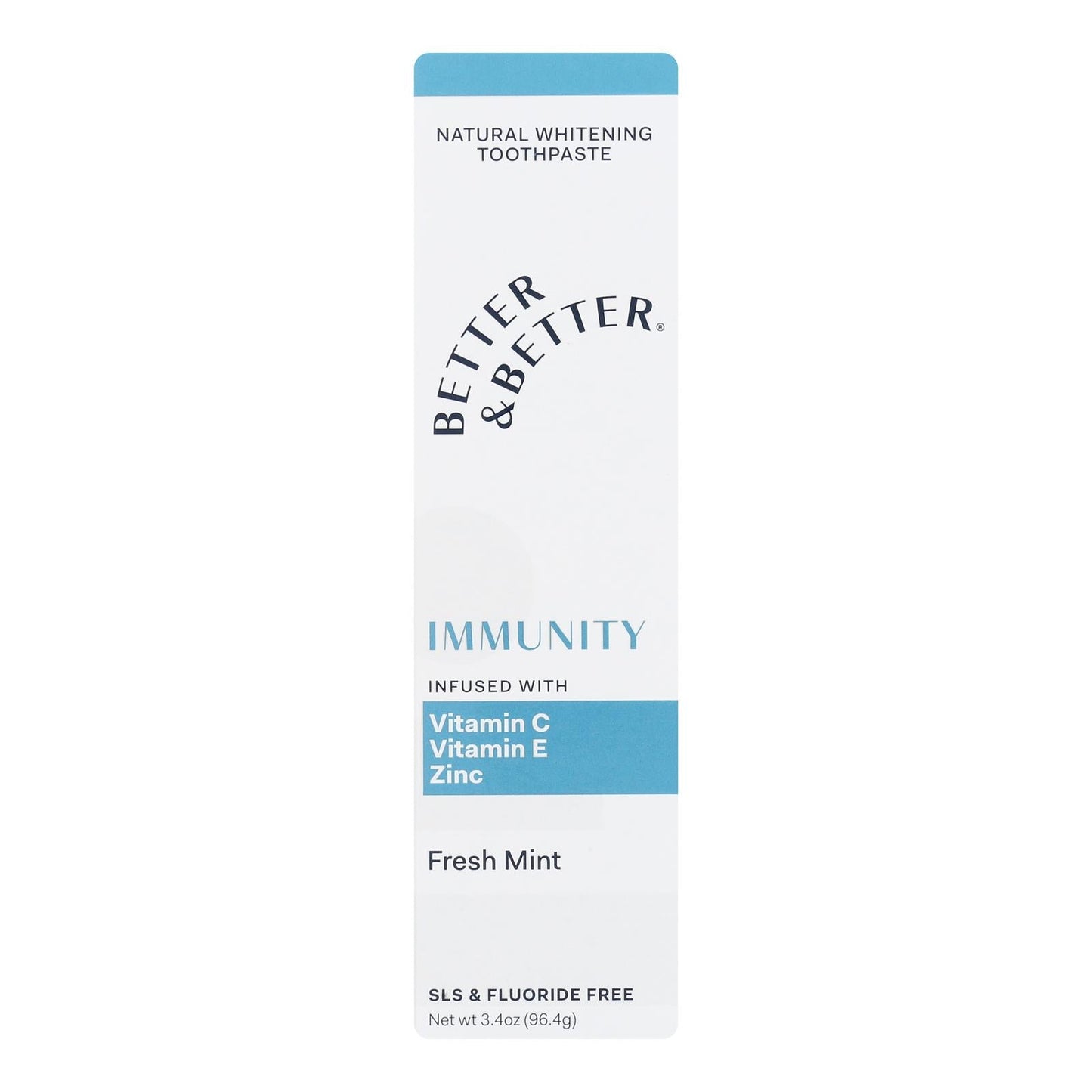 Better & Better Toothpaste Immunity Fresh Mint 3.4 Fl. Oz.