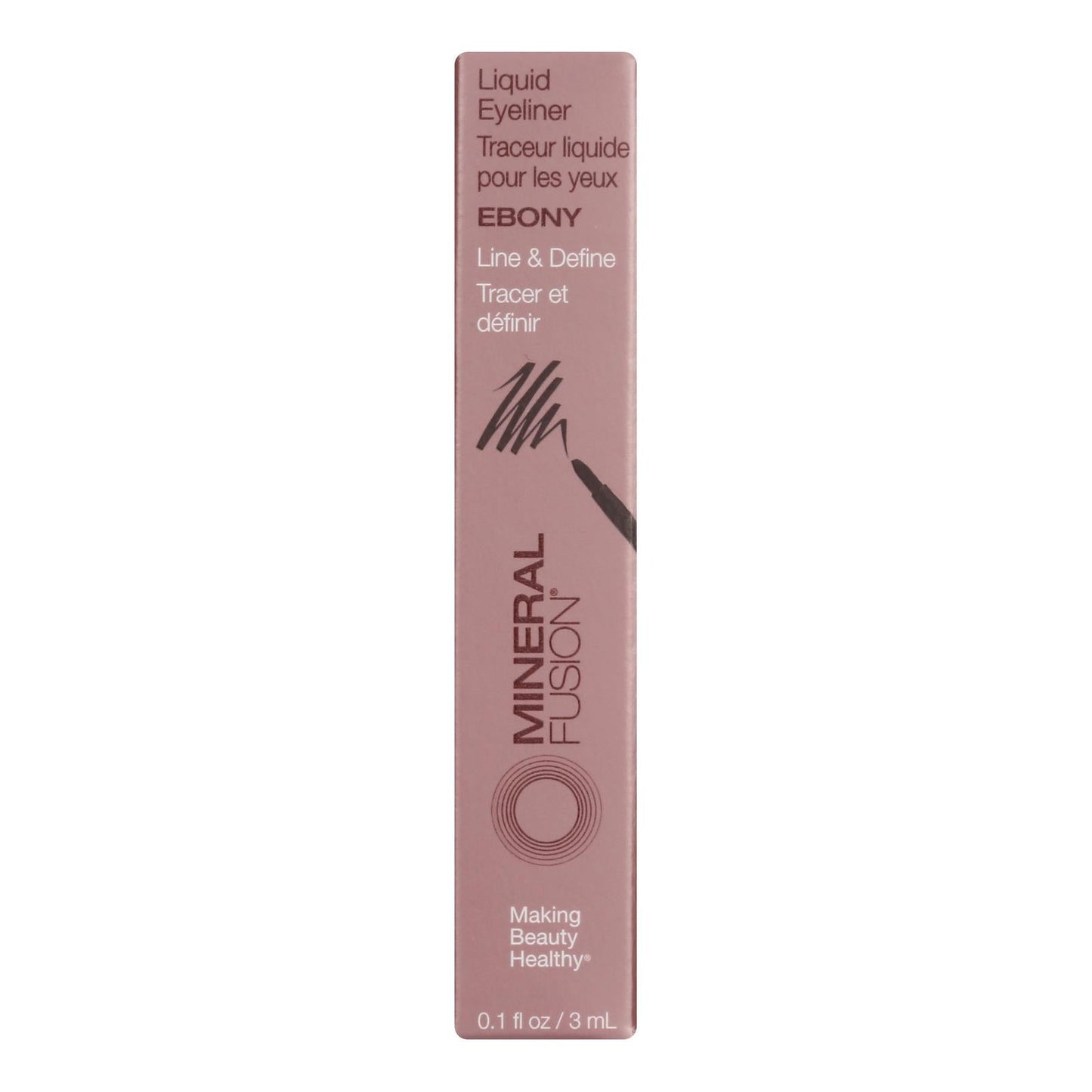 Mineral Fusion Liquid Eyeliner in Ebony, 0.1 Oz