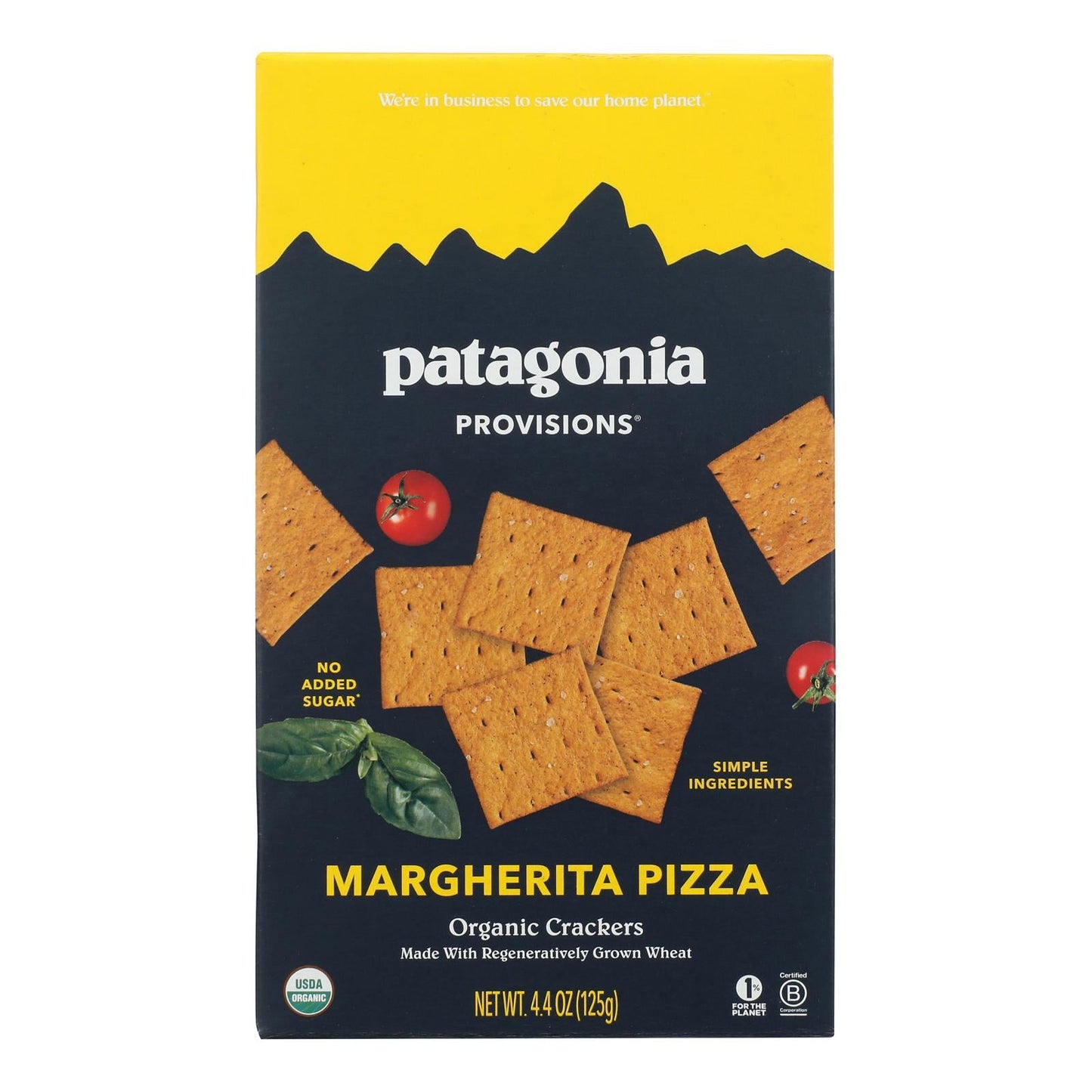Patagonia Provisions Organic Margherita Pizza Seasoned Crackers, 4.4 Ounces (Pack of 6)