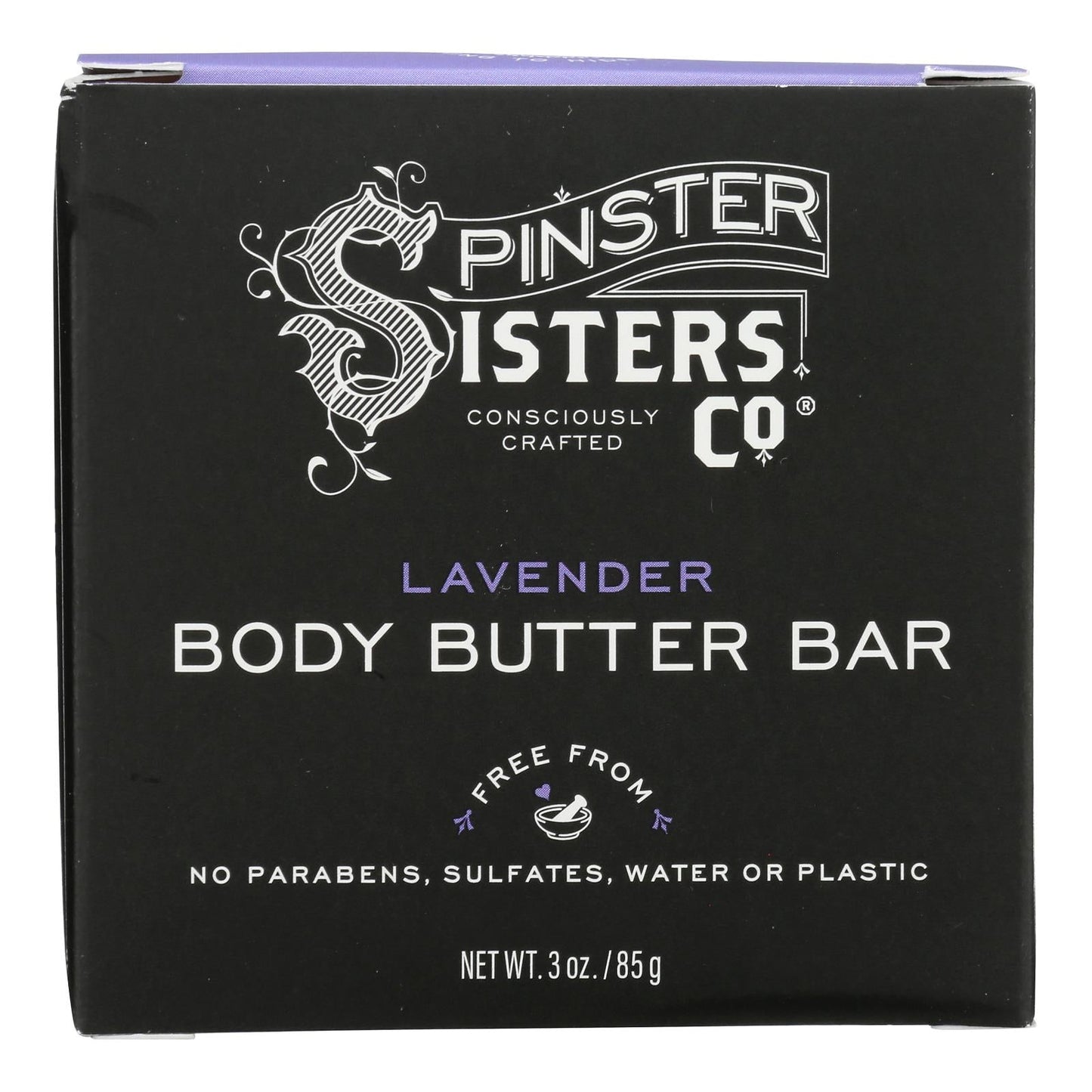 Spinster Sisters Body Butter Bar in Relaxing Lavender Scent, 3 oz