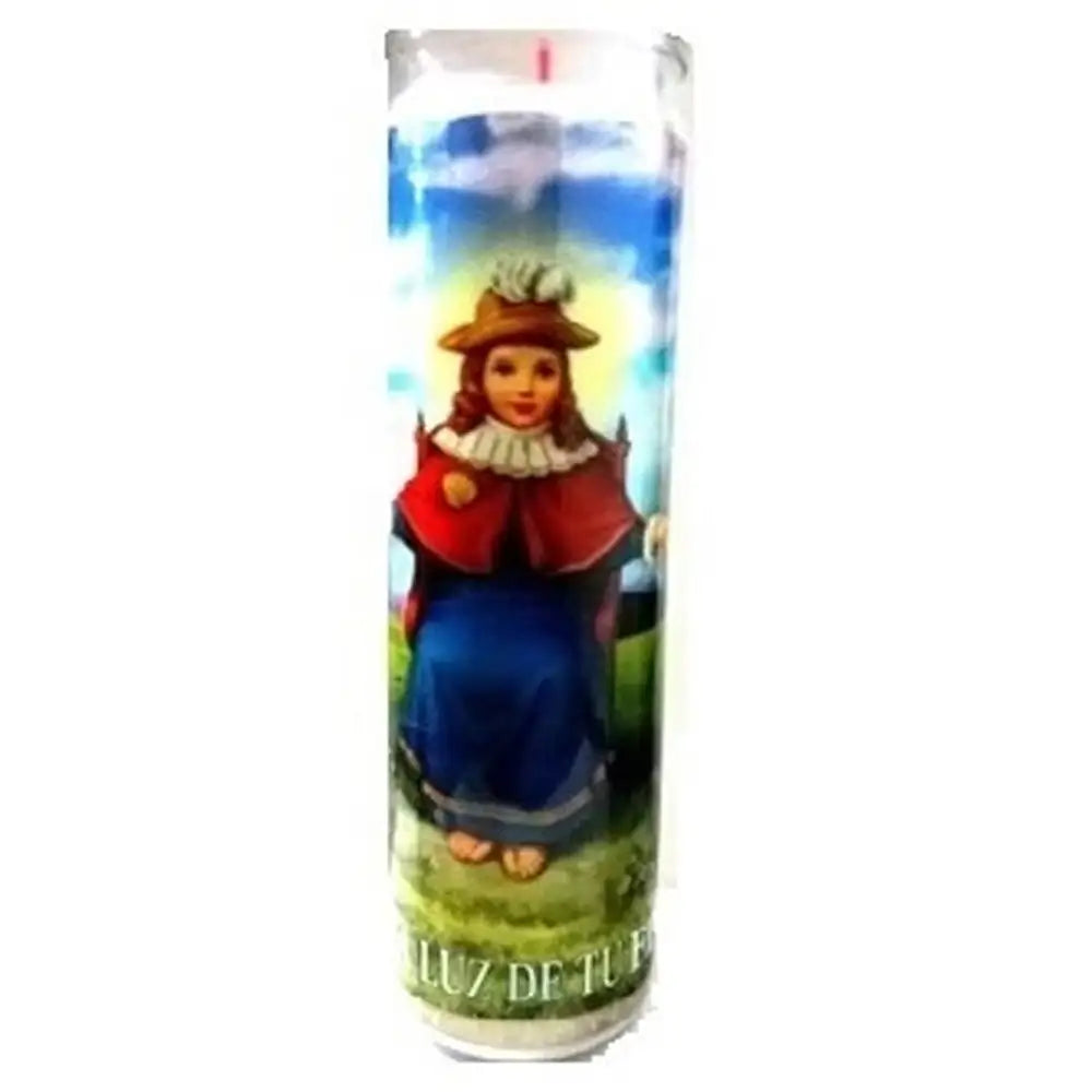 Santo Ni? De Atocha White Candle tall