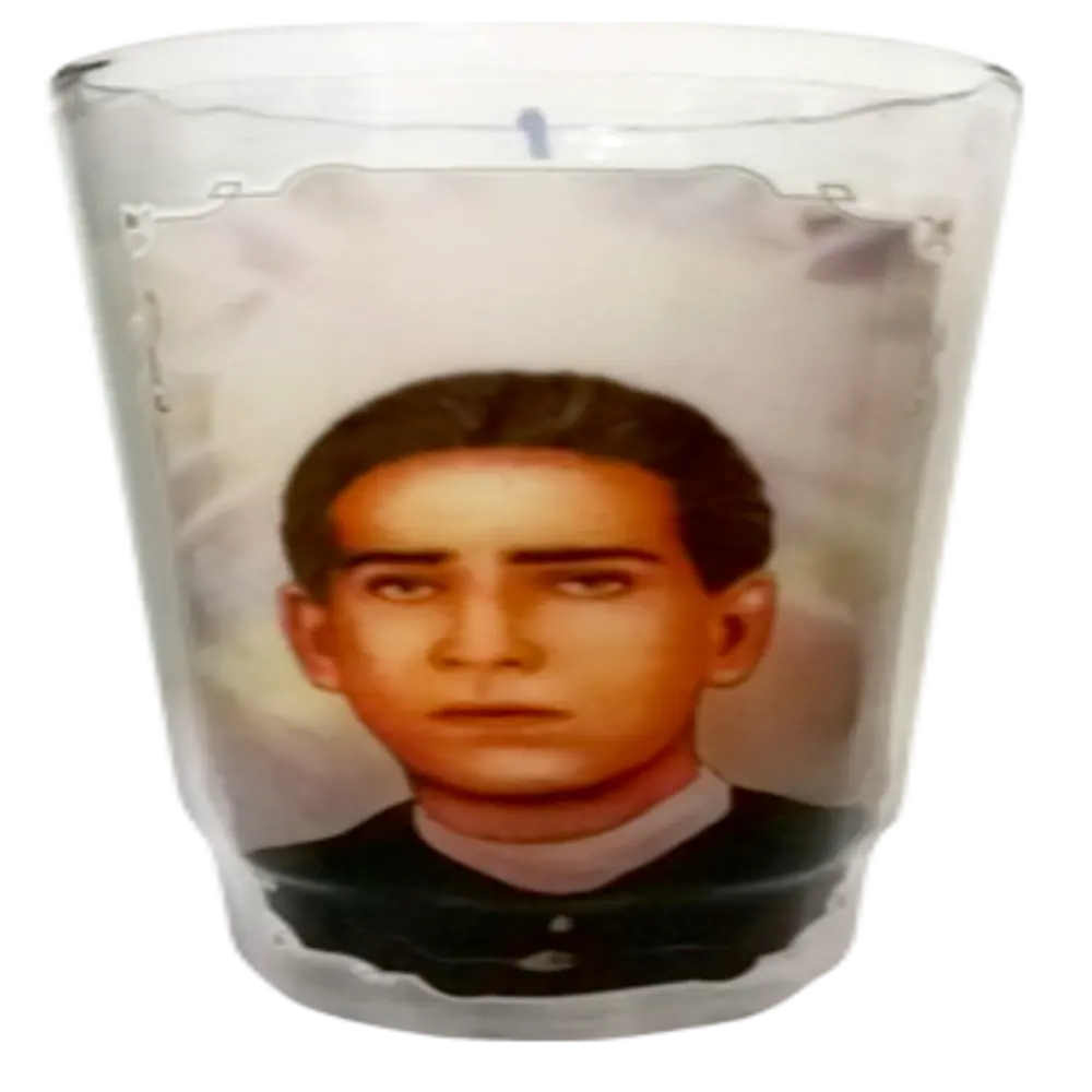 Santo Toribio Romo White Candle lrg cup