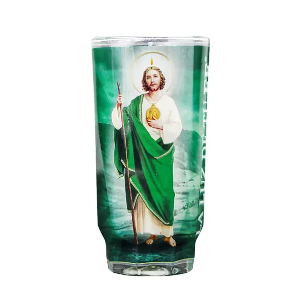 San Judas Tadeo Micheladita White Candle Cup Sml cup