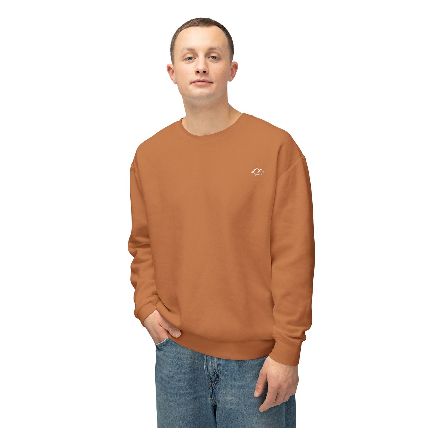 SW-110ORG-24 Unisex Lightweight Crewneck Yam Color Sweatshirt