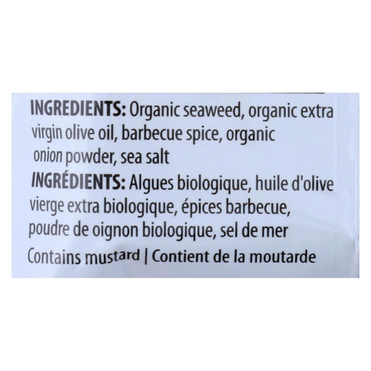 Seasnax Organic BBQ Seaweed Snax (Case of 12 - 0.36 oz)