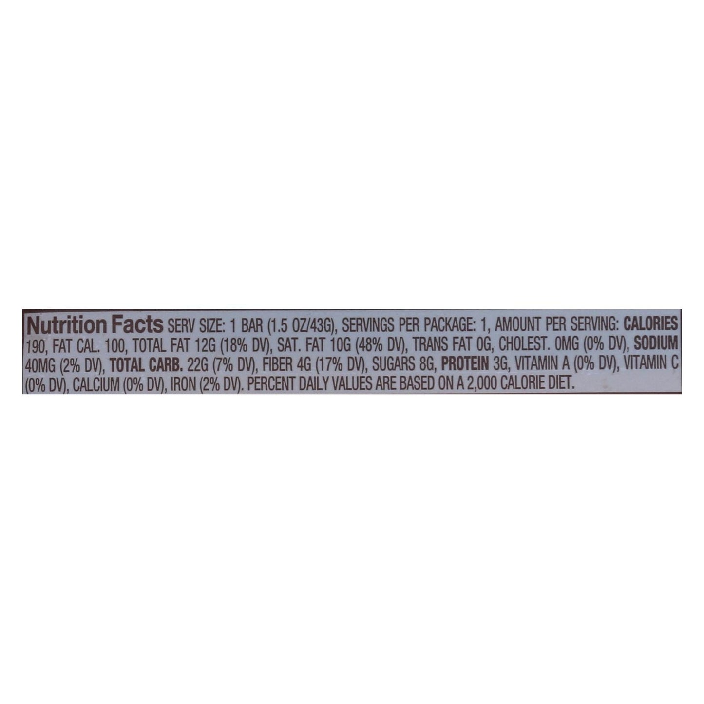 Jennie's Organic Coconut Bar with Cacao Powder - Case of 12 - 1.5 oz