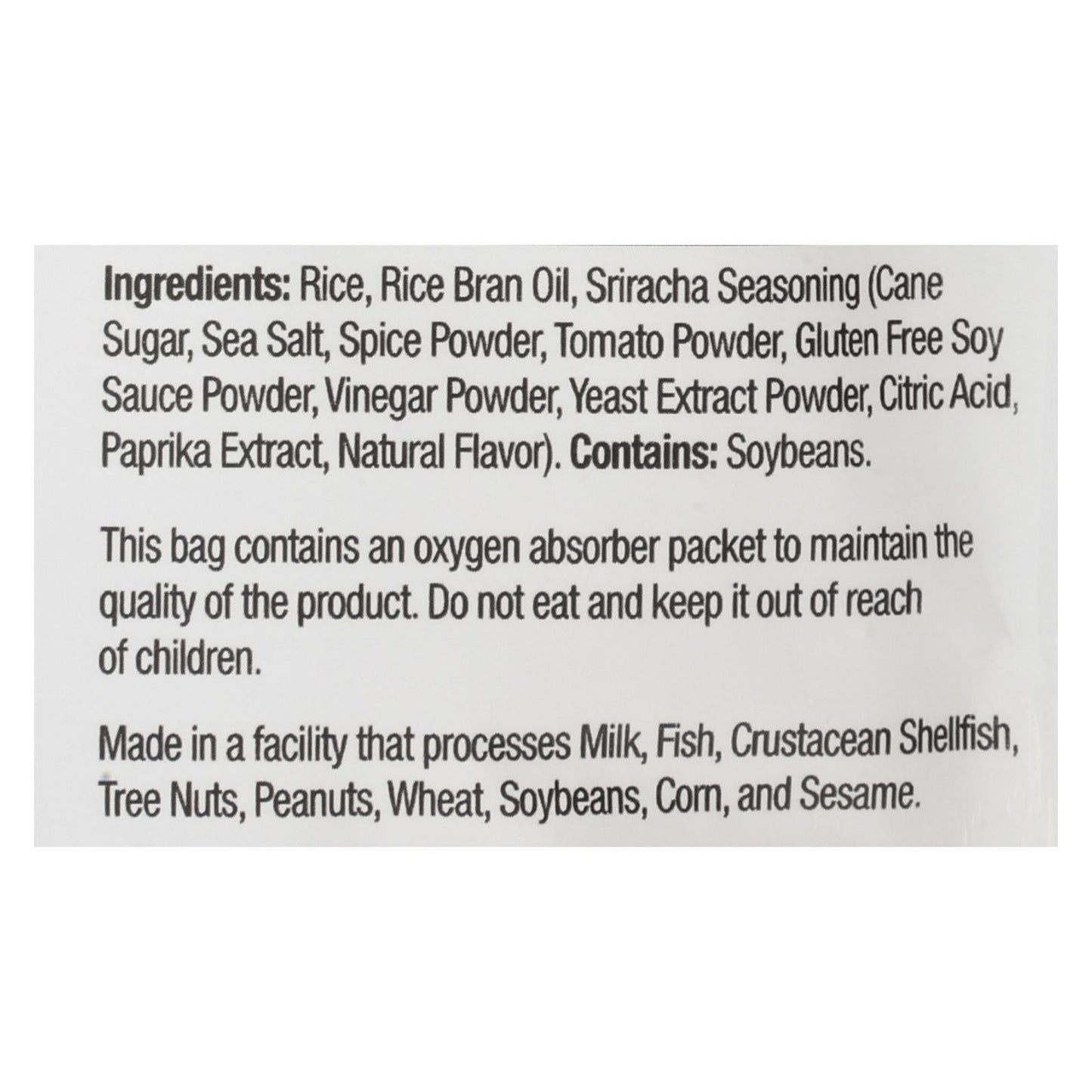 Sun Tropics Mochi Rice Bites Sriracha - Case of 12 - 3.50oz