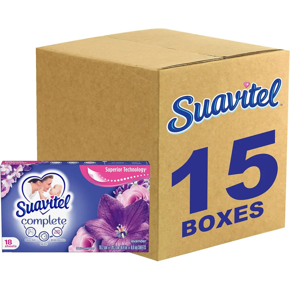 Suavitel Softerner Sheets Lavender 18 ct